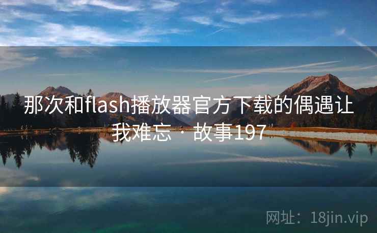 那次和flash播放器官方下载的偶遇让我难忘 · 故事197